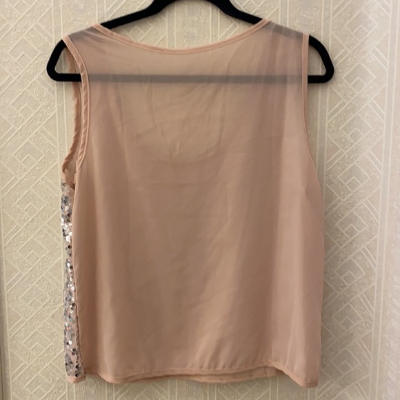 Blush sparkly sequin sheer top - Picture 4 of 7